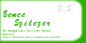 bence szilczer business card